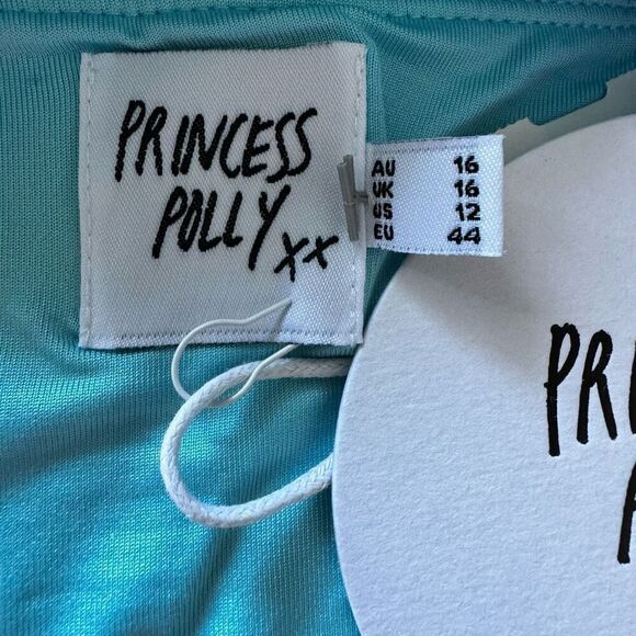 Princess Polly Crotchet Knit Blue Striped 70’s Top NWT - Picture 5 of 5